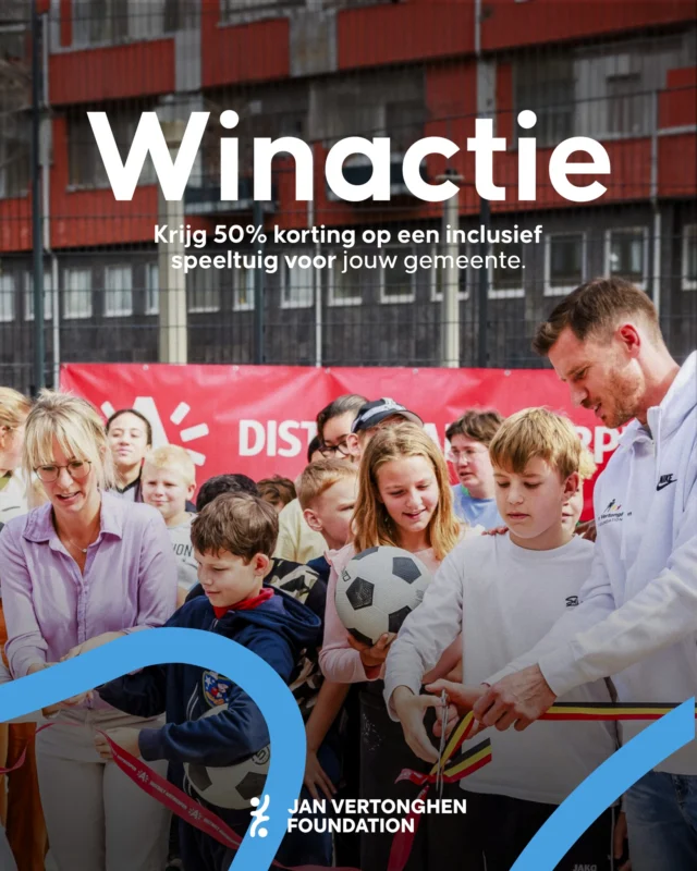 Krijg alle kinderen in jouw gemeente aan het spelen. In samenwerking met onze partner Lappset geven we 50% korting weg op het inclusieve speeltoestel ‘het activiteitenspel’. Zo kan iedereen spelen, ook kinderen met een beperking. Inschrijven kan via onze website: link in bio.